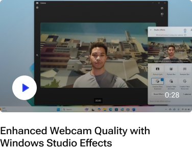 Enhanced Webcam Quality with Windows Studio Effects