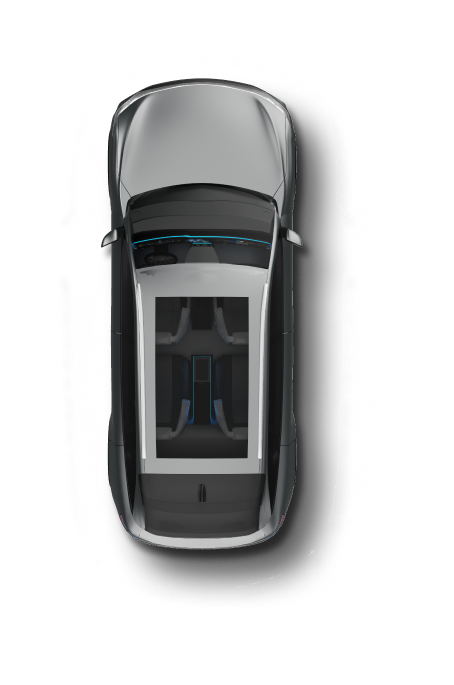 Aerial view of car, illustration