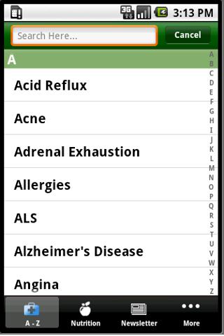 cures a to z app for smartphone and tablet