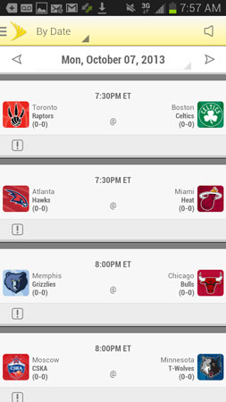NBA Game Time app