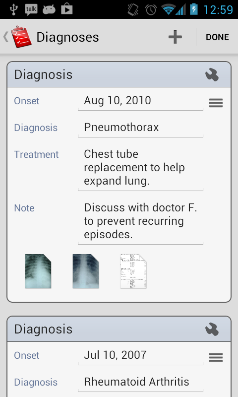 my medical health app for smartphone and tablet