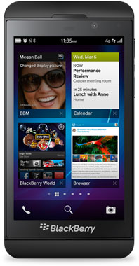BlackBerry Z10 available at Verizon Wireless