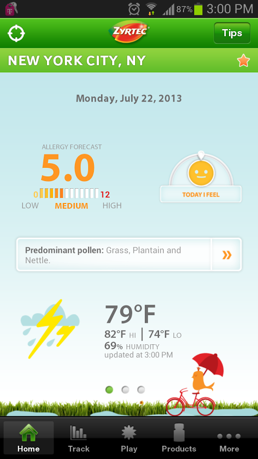 zyrtec health app for smartphone and tablet