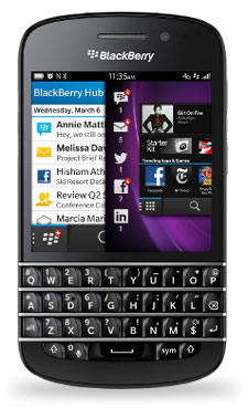BlackBerry Q10 available at Sprint