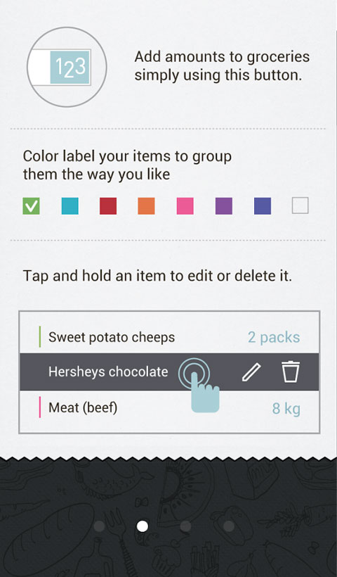 grocery list shopping app