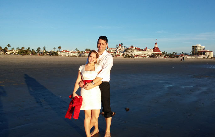 adam wedding coronado beach
