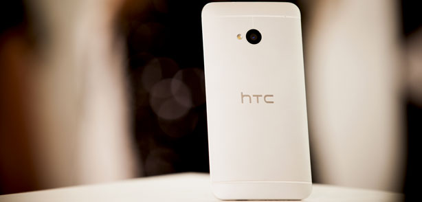Back of the new HTC One, featuring the aluminum unibody and UltraPixel Camera.