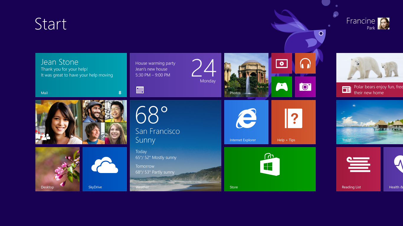 windows start screen